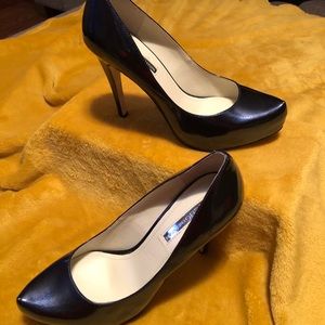 BCBG Navy Patent Pumps